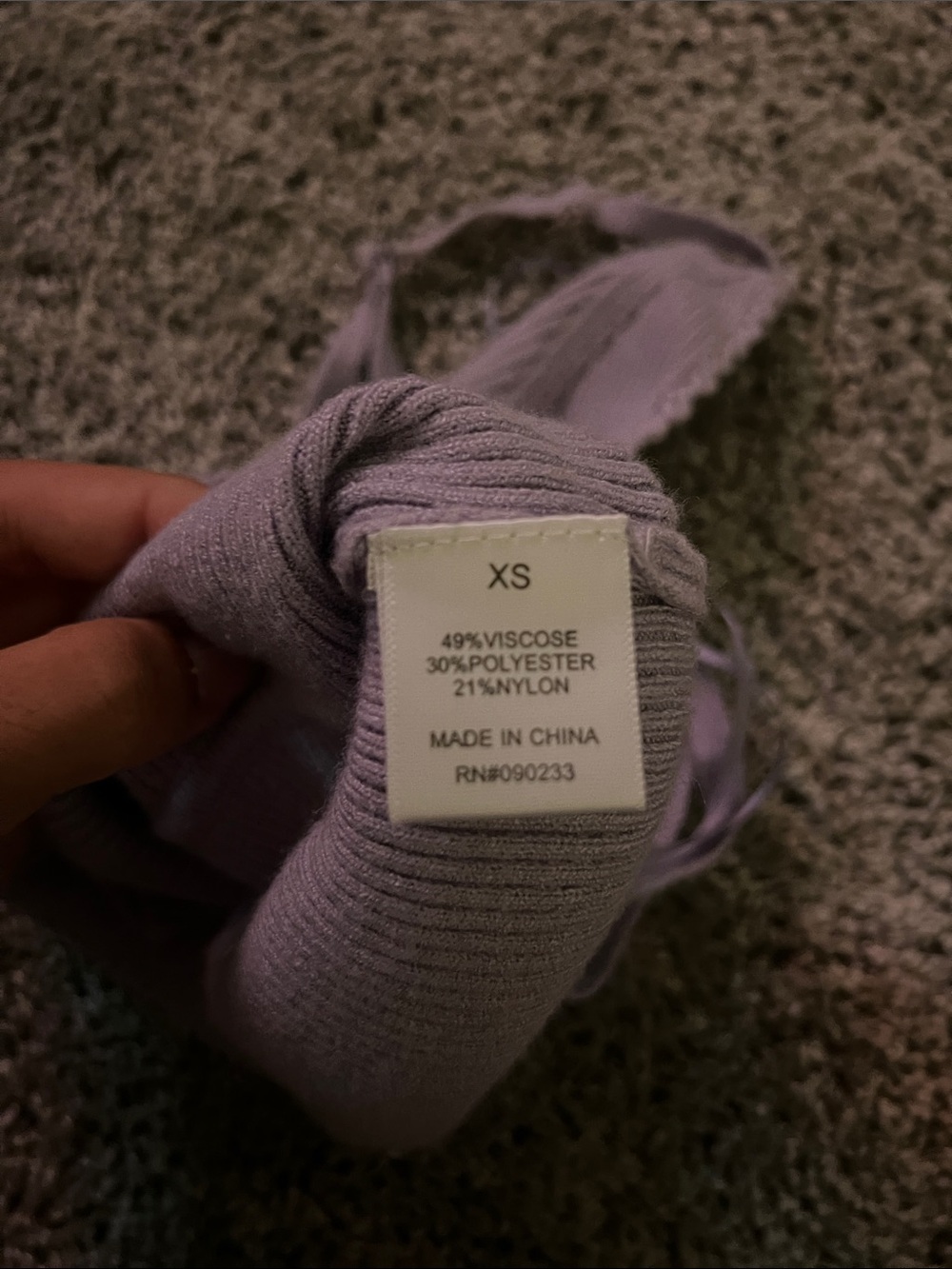 La Hearts Lavender Ribbed V-Neck Cami - Picture 2 of 4